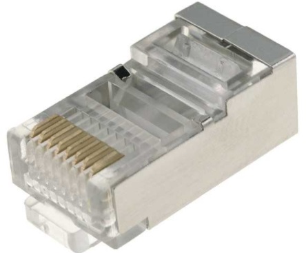 Mufa RJ45 UTP / FTP, 8 pini, cu ecranaj metalic, CAT5E, TEL0005A