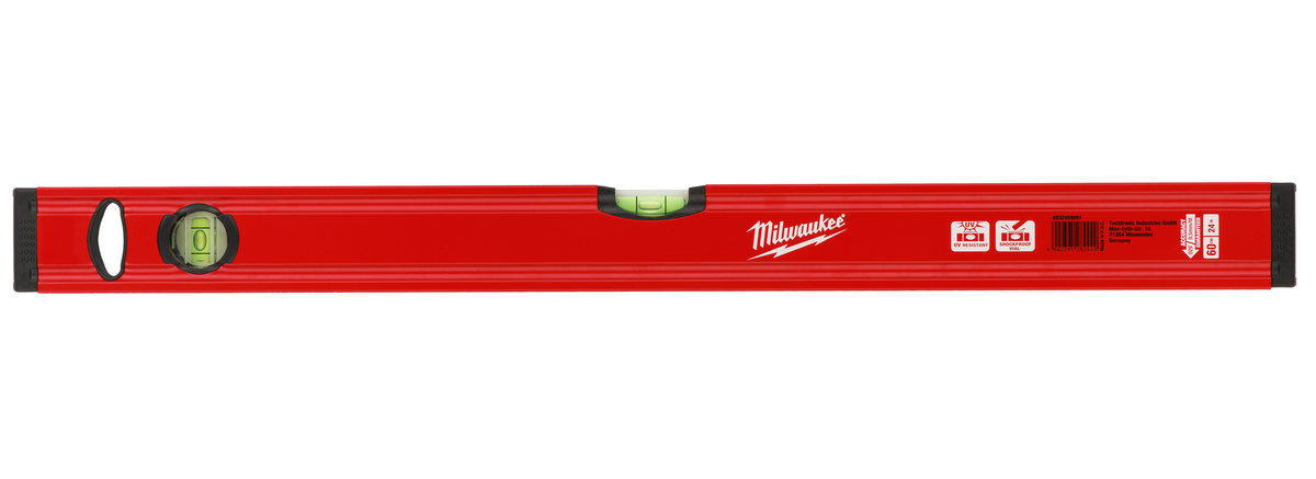 Nivela subtire Milwaukee Slim Box, lungime 60 cm, cu 2 indicatori, 4932459091
