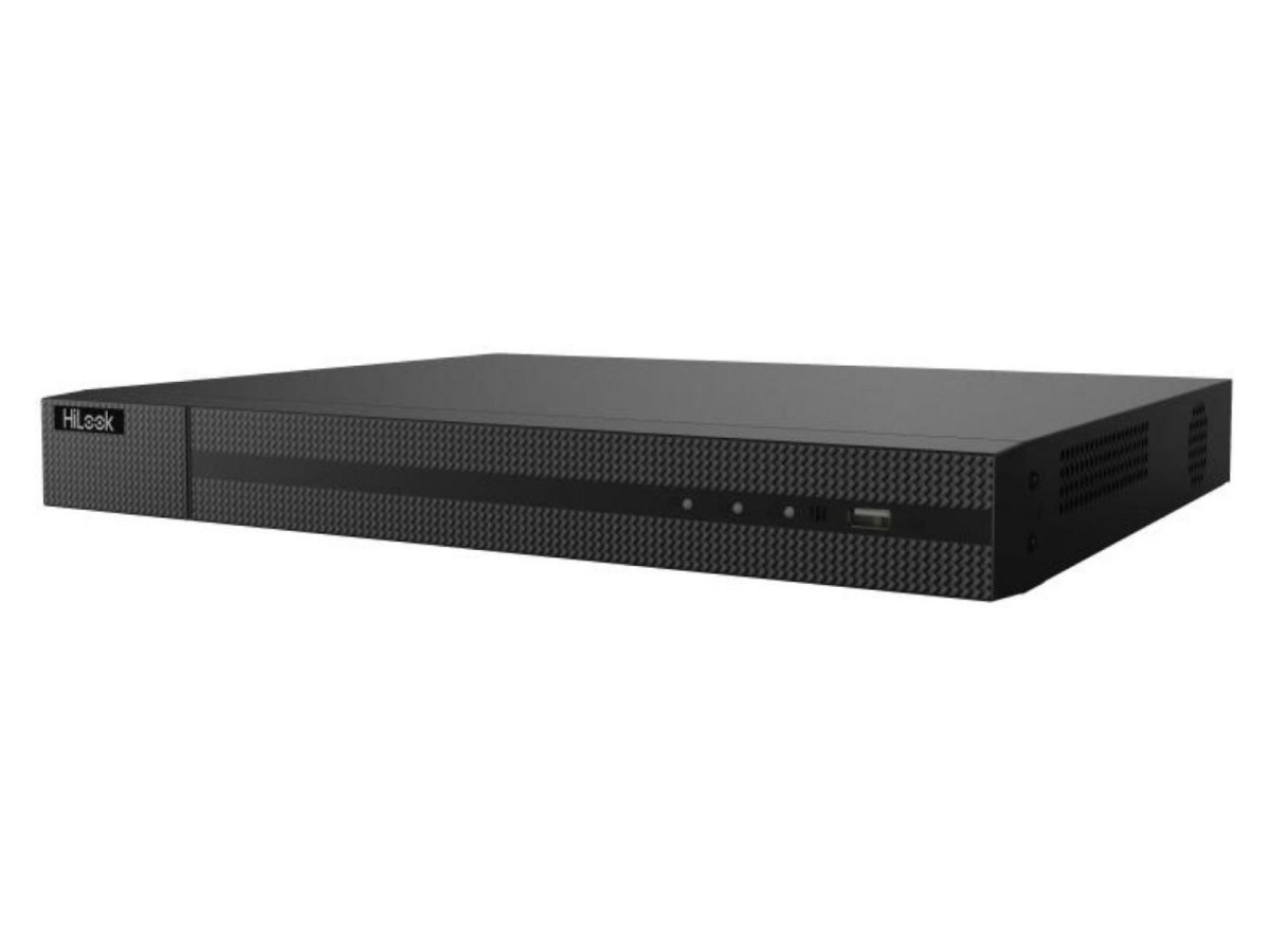 NVR 16 canale Hikvision HiLook NVR-216MH-K, 4K, decodare 12MP, 2xSATA, AI recunoastere faciala, protectie perimetru, detectie miscare, H.265+, 160Mbps