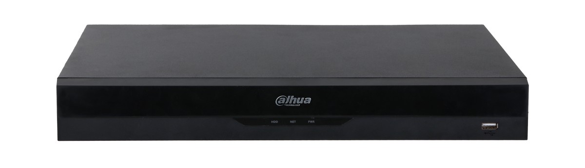 NVR WizSense, 16 canale, 32MP 8K, 384 Mbps, 2x SATA,16x PoE sau ePoE, Recunoastere faciala, ANPR, Dahua NVR5216-16P-EI