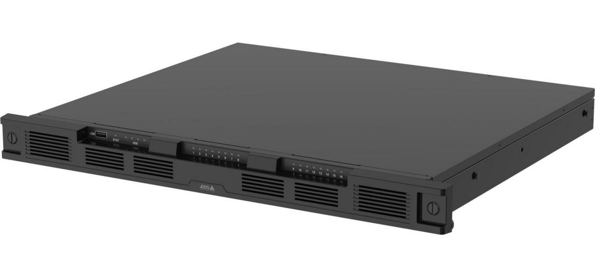 NVR 16 canale PoE AXIS S3016 8 TB, montare in rack 1U, port USB, 4x slot SATA