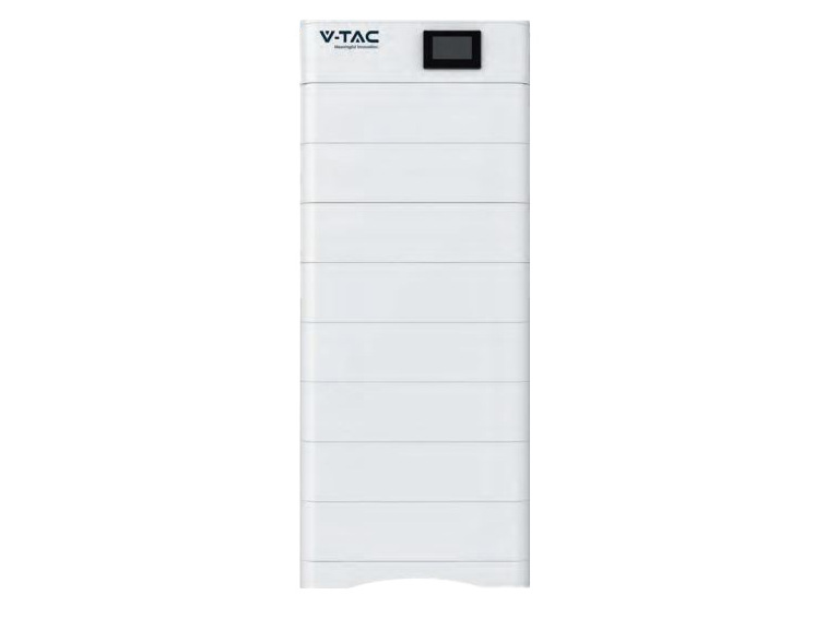 Sistem baterii stacabile LiFePO4 V-Tac OHS40K-100, 5.12kWh, 8 module si BMS, cabluri comunicare 2m