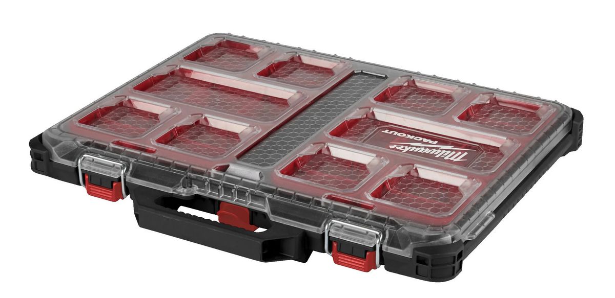 Organizator PACKOUT Milwaukee, polimeri rezistenti, 10 cutii detasabile, IP65, 4932471064