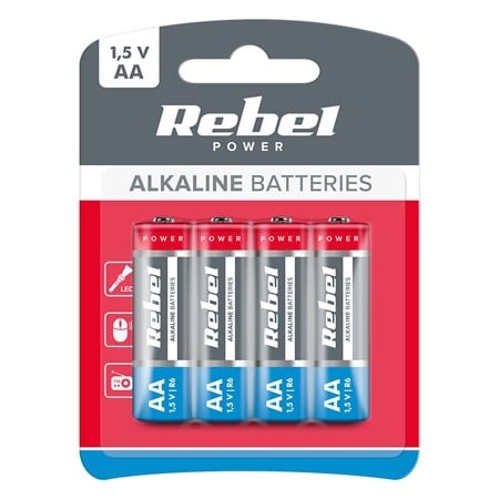 Baterii alcaline 1.5V AA-LR6 / BLISTER, 4 baterii in SET, BAT0061B