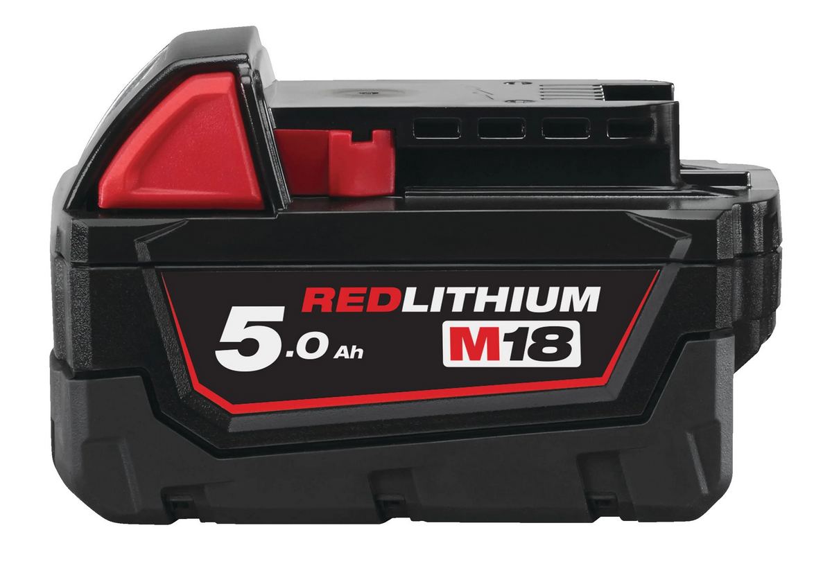 Acumulator M18 B5 Milwaukee 4932430483, 5A, 18V, protectie REDLITHIUM, constructie metalica