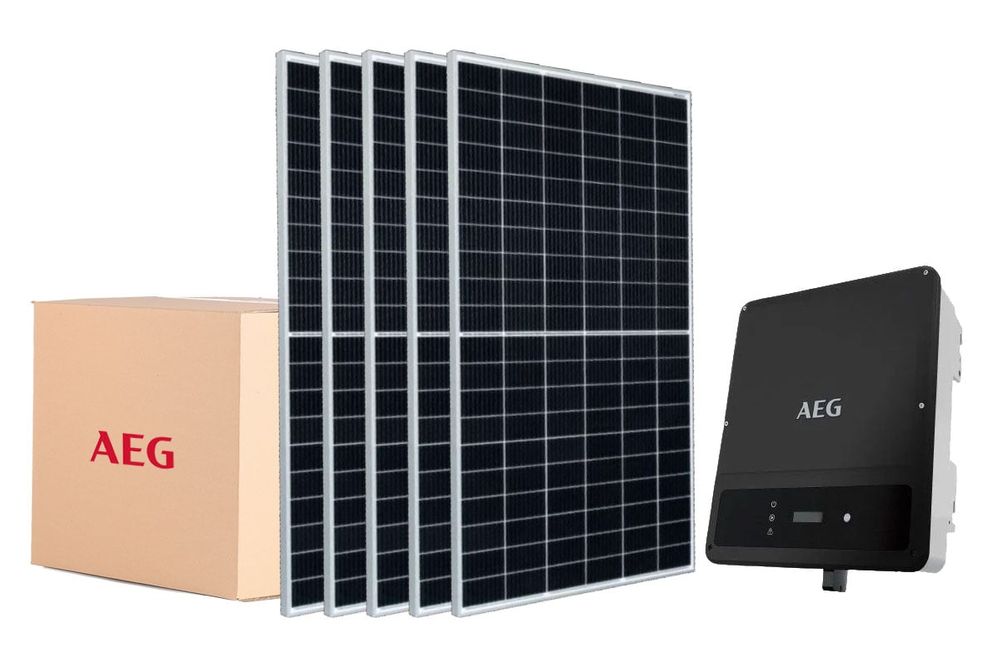 Pachet fotovoltaic AEG Solar, 12kW, ON-GRID, Trifazat, Design compact, KIT12KW-460W-3PH