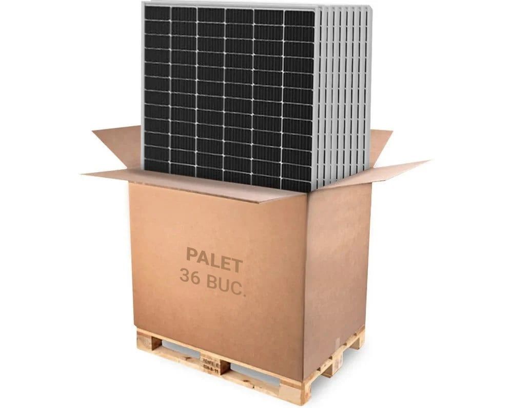 Palet cu 36 de panouri fotovoltaice Trinasolar TSM-DE09R.08-425W, 425W, 15kW in total, TSM-DE09R.08-425Wx36