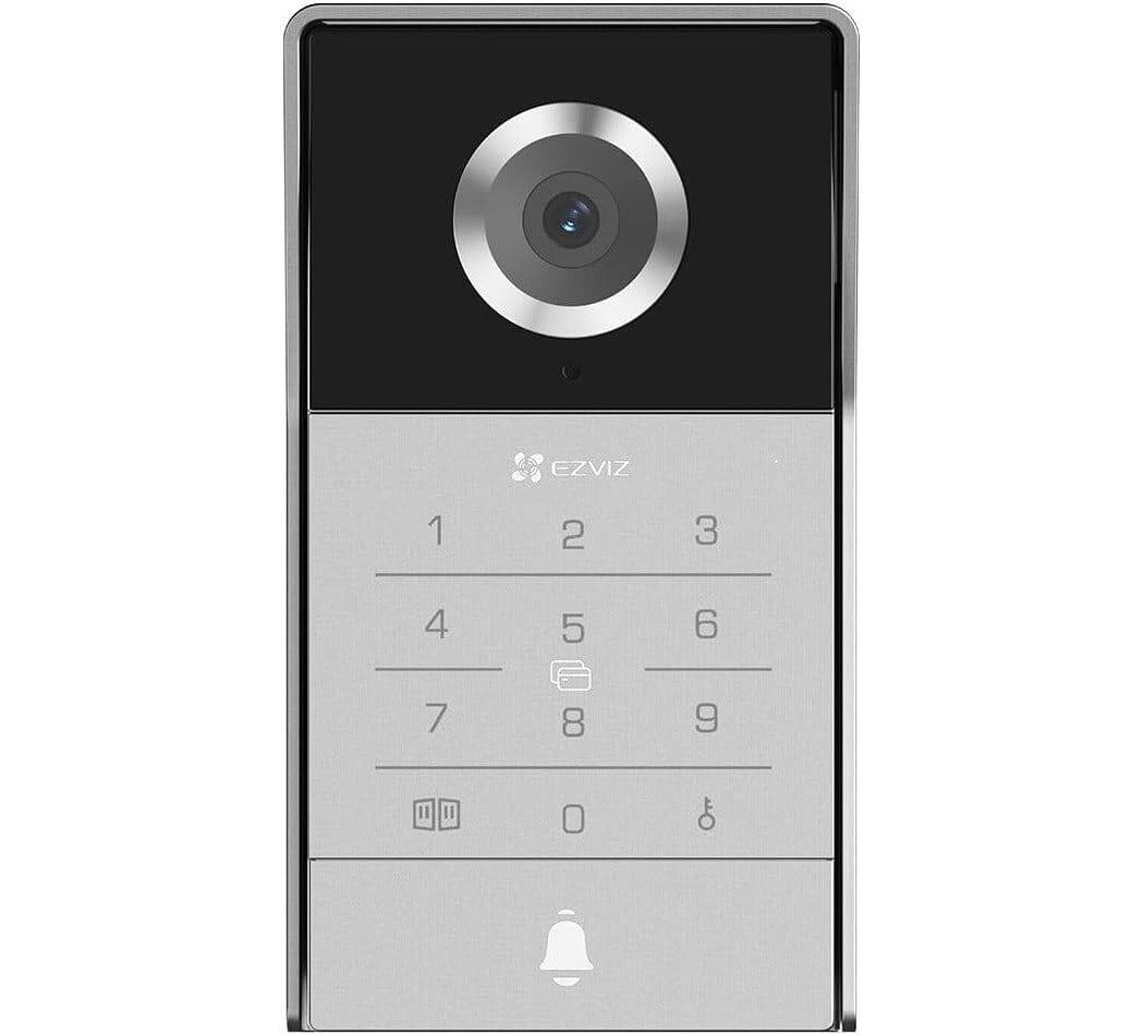 Panou video de exterior pentru videointerfon Ezviz CS-TPD5(5MP PoE), 3K QHD, deblocare Smart, detectie AI, control la distanta, audio bidirectional