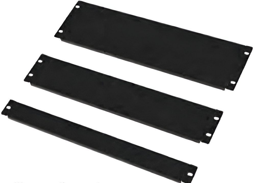 Panou obturator metalic 2U, standard rack 19 inch, otel SPCC 1 mm, negru, SAF-BLINDPANEL2U