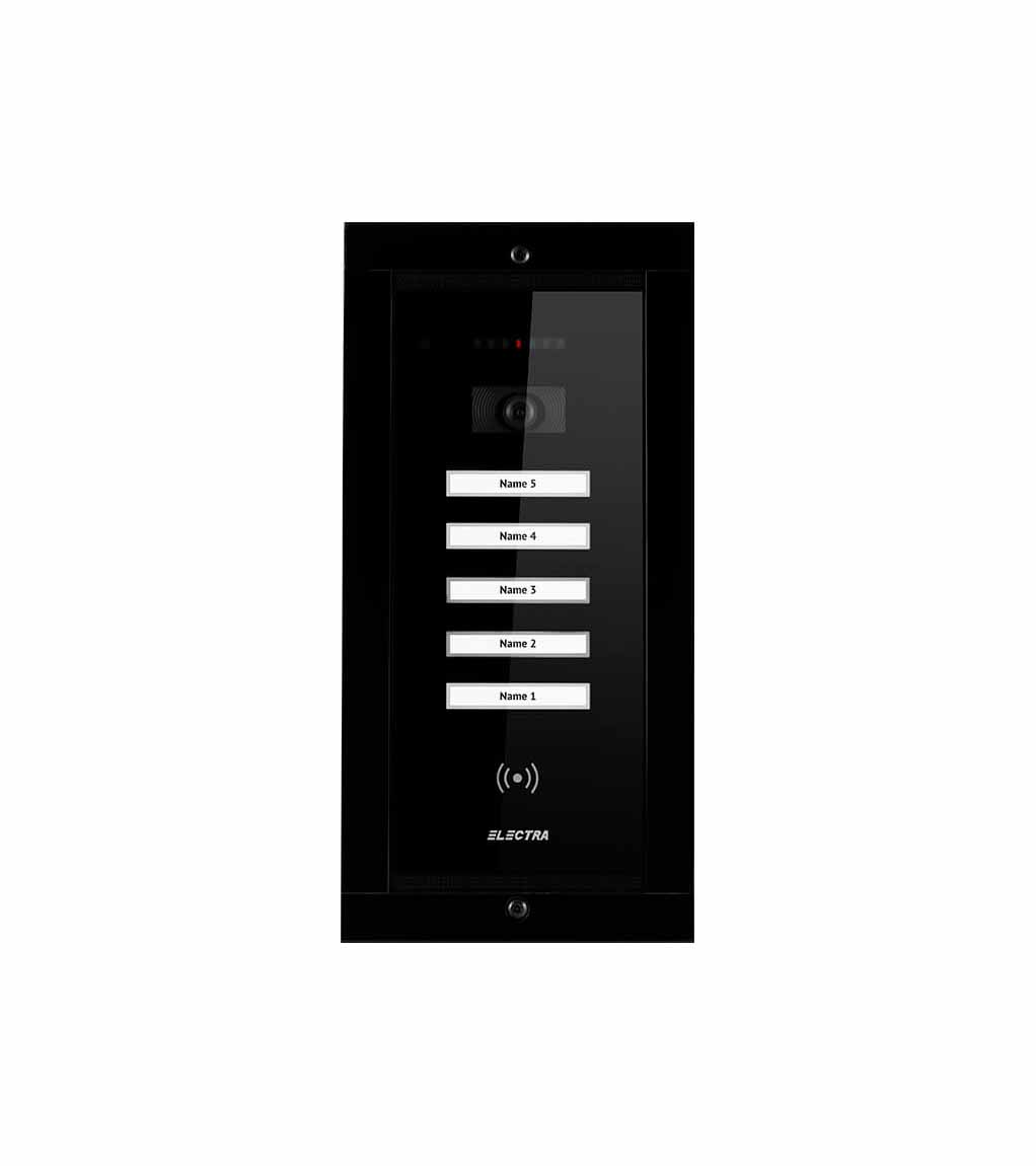 Panou video smart 4 fire incastrabil pentru 5 familii Electra VPM.5FR02.ELB04