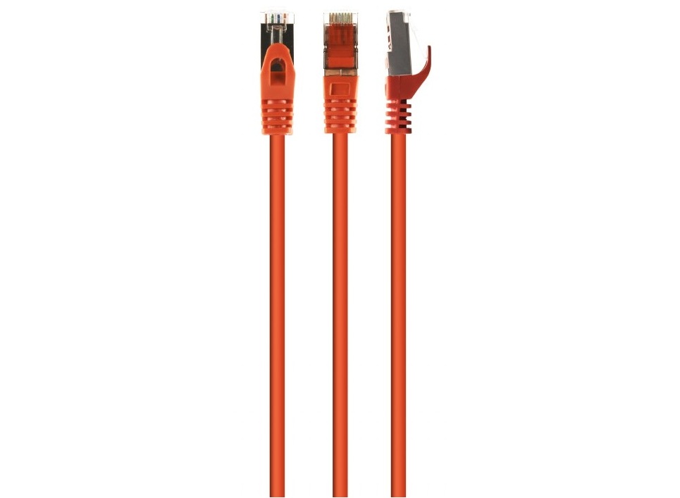 Patchcord S/FTP Cat6a, 27AWG, LSZH, cupru, lungime 0.25m, portocaliu, Gembird PP6A-LSZHCU-O-0.25M