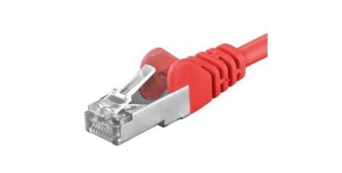 Patchcord SFTP CAT6A, AWG26, lungime 1m, cupru, rosu, PREMIUMCORD SFTP-6A-1-R
