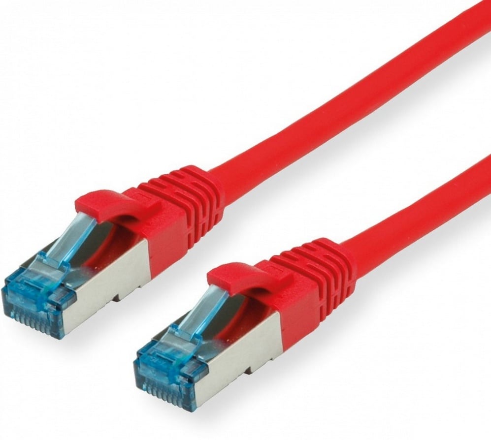 Patchcord S/FTP Cat 6A, 1 Metru, Rosu, SFTP6A-1M-R, SAFER