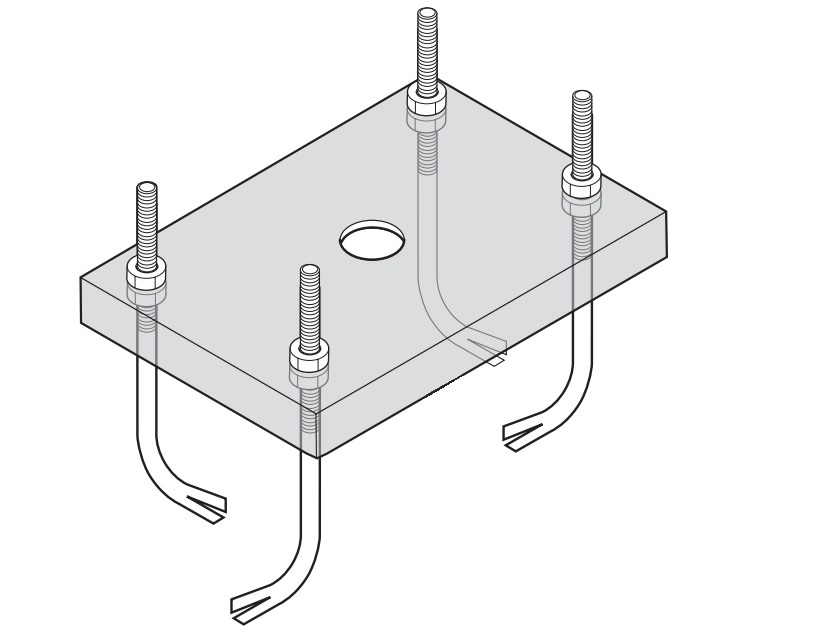 Placa de montaj pentru bariere Life Supra MB24 SUE1