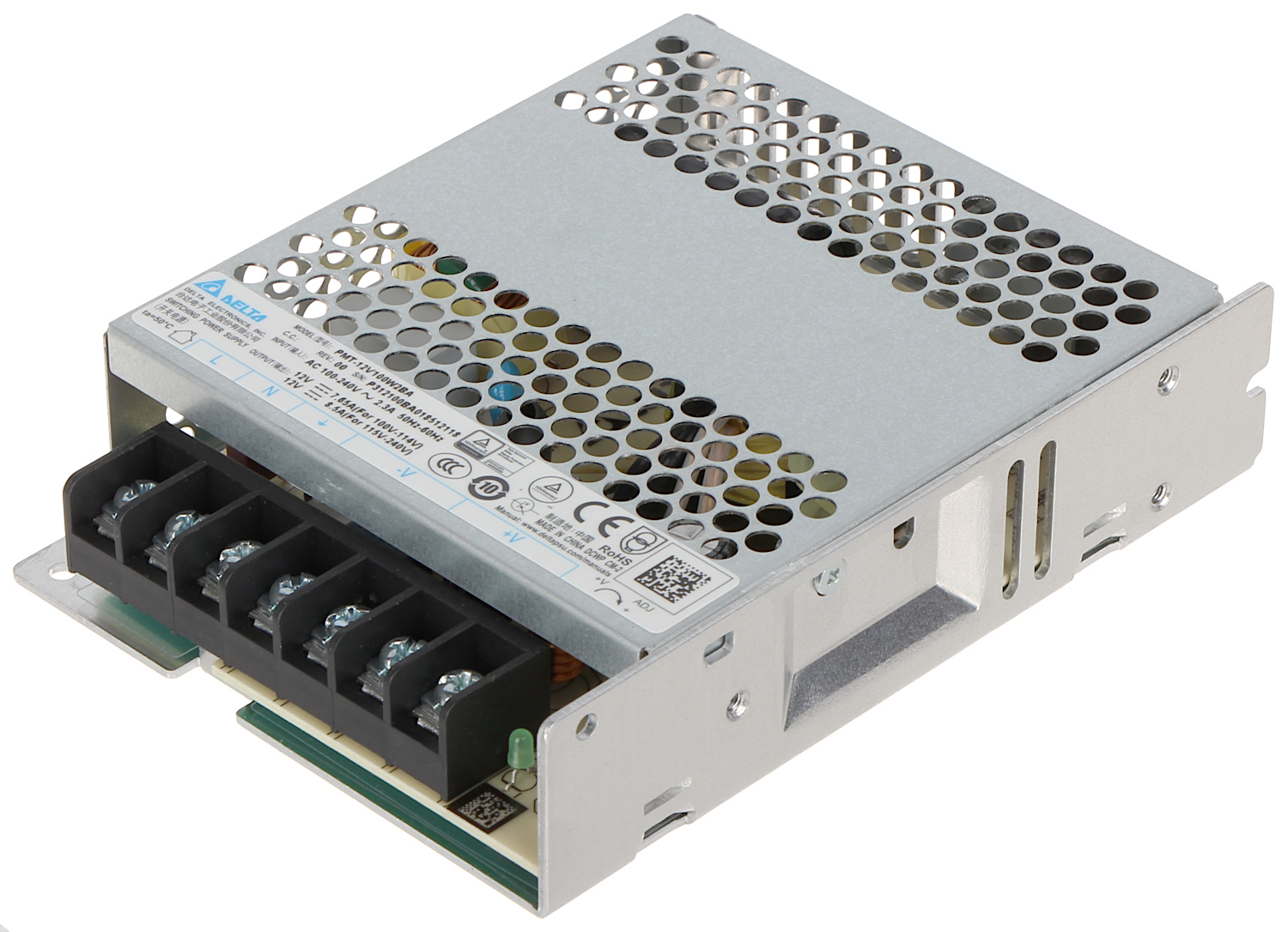 Sursa de alimentare 12V, 8.5Ah, 2 iesiri Delta Electronics, PMT-12V100W2BA
