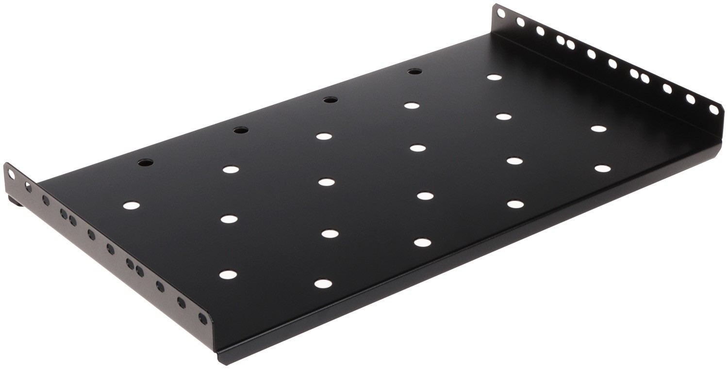 Raft fix pentru RACK 19 inch Eprado, adancime 275 mm, fixare in 4 puncte, pentru dulapuri RACK de min 450 mm, negru, SHELF P19F/275