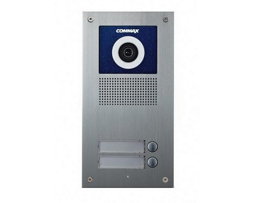 Post de exterior pentru videointerfon Commax, 4 fire, 2 familii, montaj ingropat, DRC-2UC