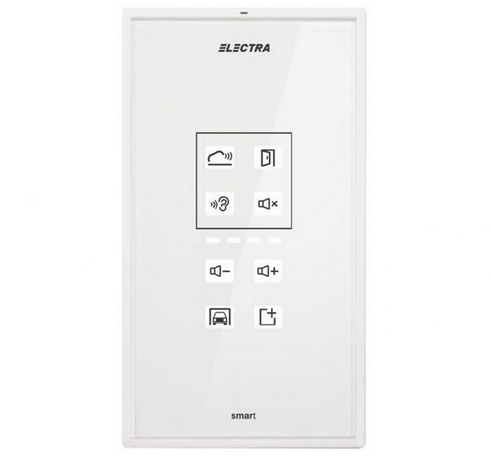 Post suplimentar de interior audio, Electra, Alb, taste touch iluminate,  sticla securizata, ATM.0S403.ELW04