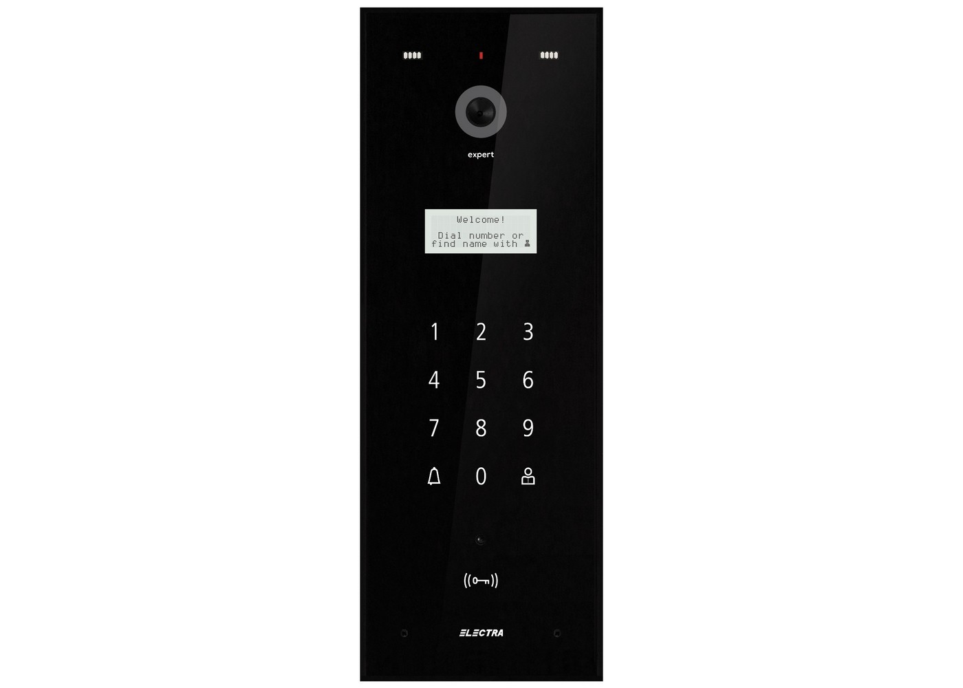 Post exterior videointerfon pentru blocuri, 255 apartamente, negru, aparent, Electra Touch Line, VPE.0BS03.ELBTL