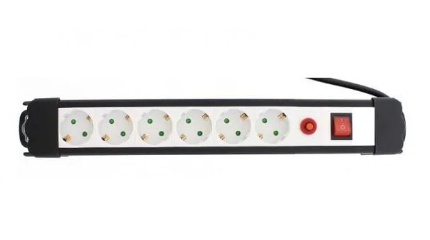 Prelungitor cu 6 prize, cu protectie, lungime cablu 3 metri, curent maxim 10A, PRP6C3M