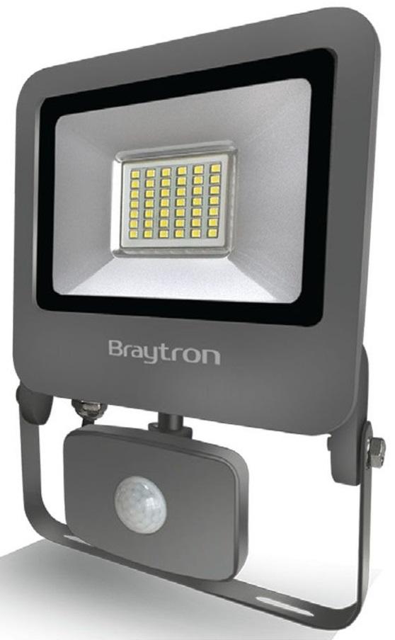 Proiector LED cu sticla securizata 30W 2400LM 6500K IP44, Senzor de micare PIR, BR-BT61-23032