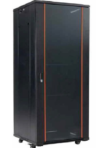 Rack 42U, 19 inch, 600x 600 mm, structura otel, incarcare 800 kg, usa sticla securizata, panouri laterale detasabile, Safer SAF-NC-6642