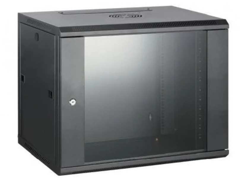 Rack pentru perete, 22U, 600x600mm, 19 inch, capacitate 60kg, negru, IP20, RACK 22U