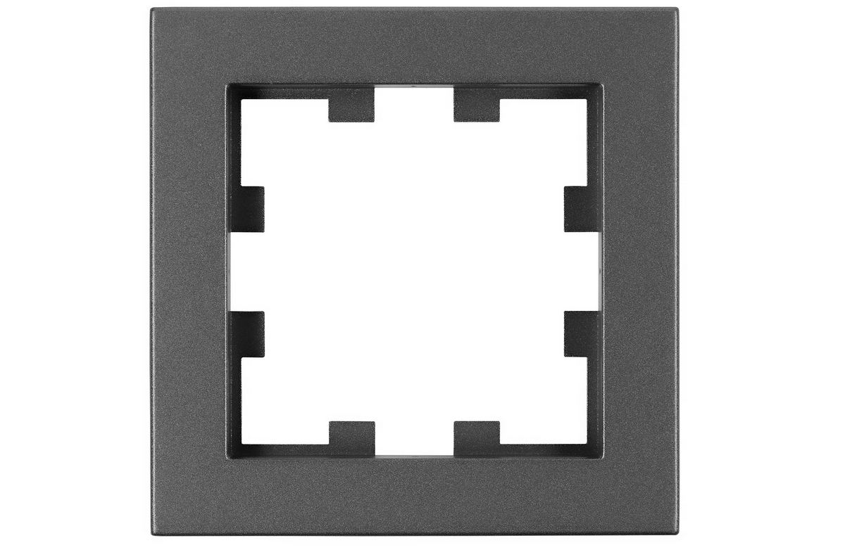 Rama 1 post Schrack EV115301, design cubic, material ABS, antracit