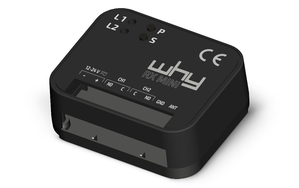 Receptor radio cu 2 relee, 12-24V, frecventa 433.92-868MHz, Safer RX-MiniWHY