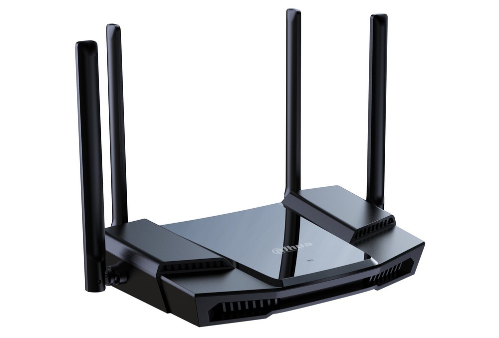 Router wireless, 4 porturi, 2.4 - 5 GHz, 1200 Mbps, 4 antene externe, Wi-Fi 6, Dahua, DH-AX18