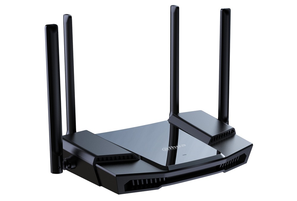Router wireless, Wi-Fi 6, Dahua DH-AX184, 4 porturi, 2.4 - 5 GHz, 1200 Mbps, 4 antene externe