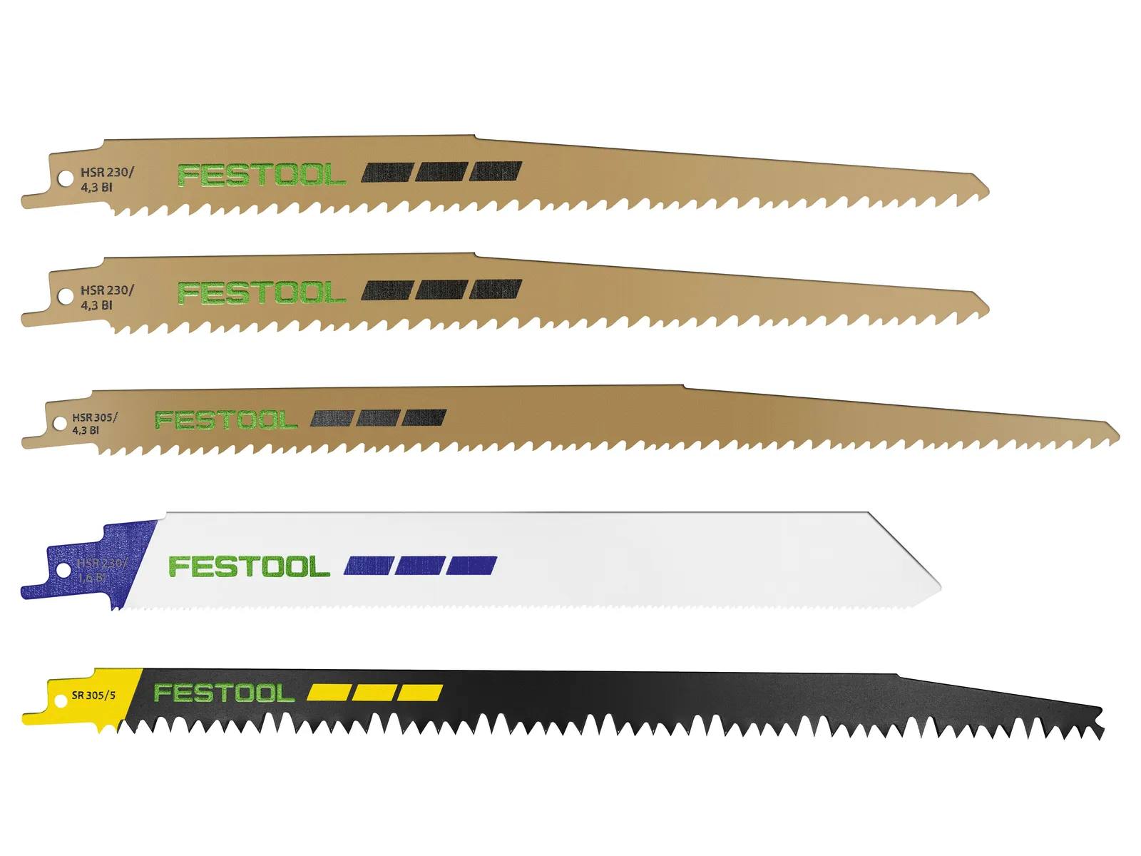 Set de 5 panze Festool RS‑Sort/5, pentru lemn si metal, coada universala, RS‑Sort/5, 577496