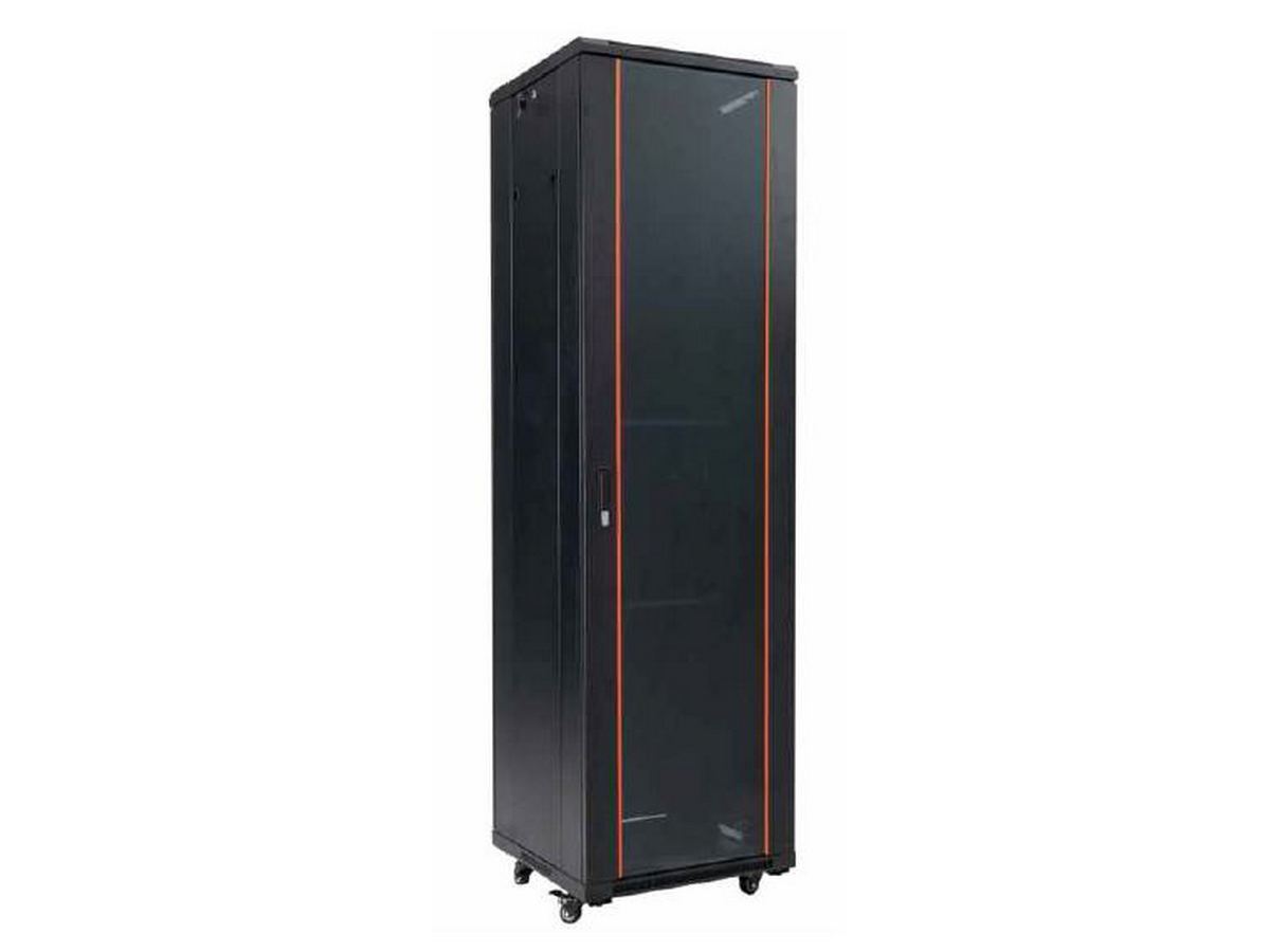 Rack 19 inch, 22U, 600x 800, sarcina 800kg, pentru podea, otel, negru, Safer SAF-NC-6822