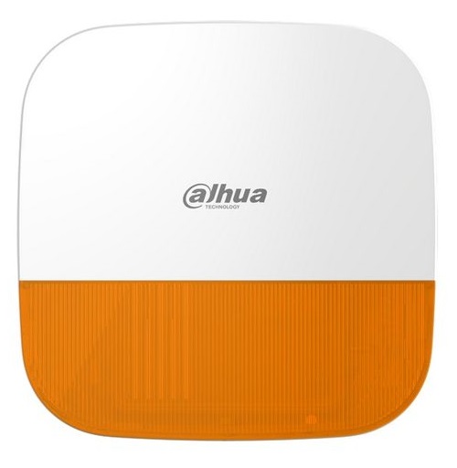 Sirena wireless de exterior Dahua, 12VDC, 110dB, IP65, ARA13-W2(868)-YELLOW