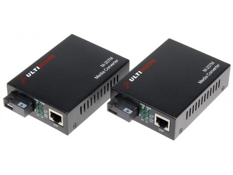 Set mediaconvertoare Single Mode RX TX conector SC max 20KM, M-207M