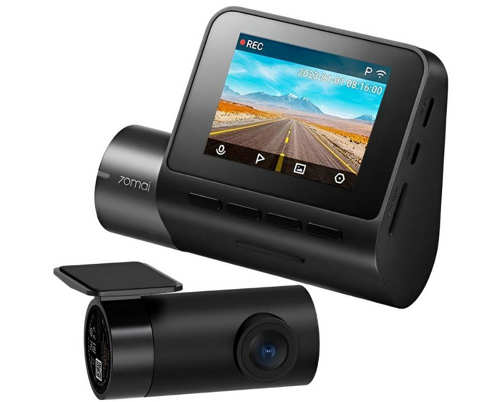 Set 2 camere auto 70mai A200-1, fata Dash Cam A200, spate RC11, Wi-Fi, 2MP FULL HD, unghi vizual 130°, slot microSD