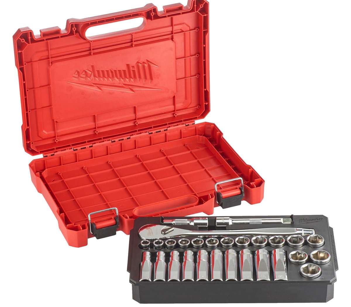 Set antrenor cu clichet si chei tubulare Milwaukee, constructie metalica, 4932471864