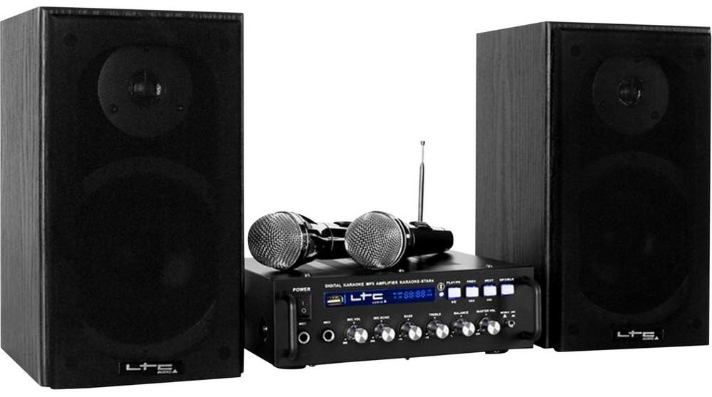 Set Karaoke all In one, boxe, mixer si 2 microfoane, USB Bluetooth, 2x75W, LTC KARAOKE-STAR4