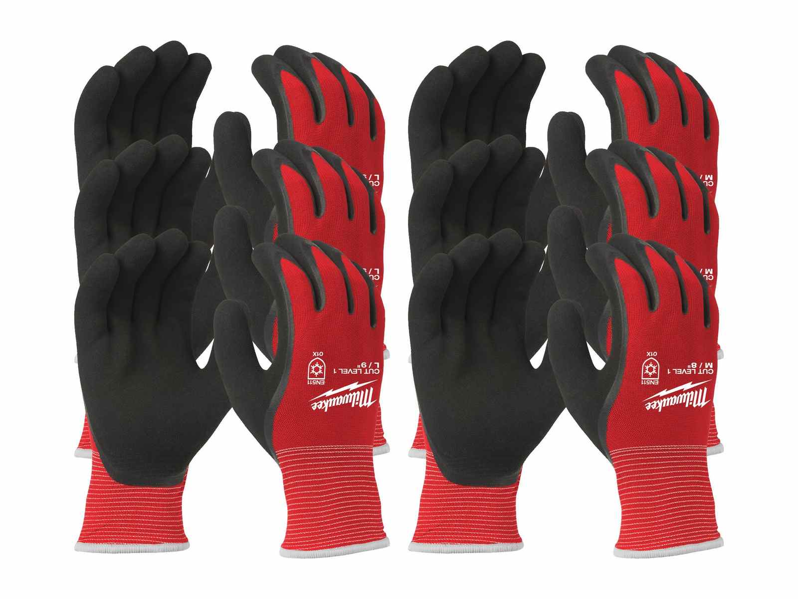 Set manusi de iarna Milwaukee, nivel de taiere A, marime 9/L, 12 bucati, 4932471607