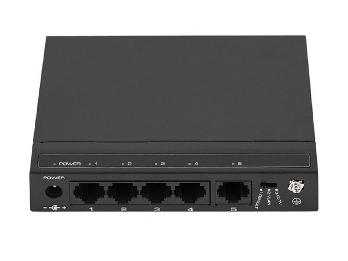 Switch Gigabit, 4 porturi GB RJ45, 1 port Uplink RJ45, 10Gbps, plug and play, Utepo SG5-M