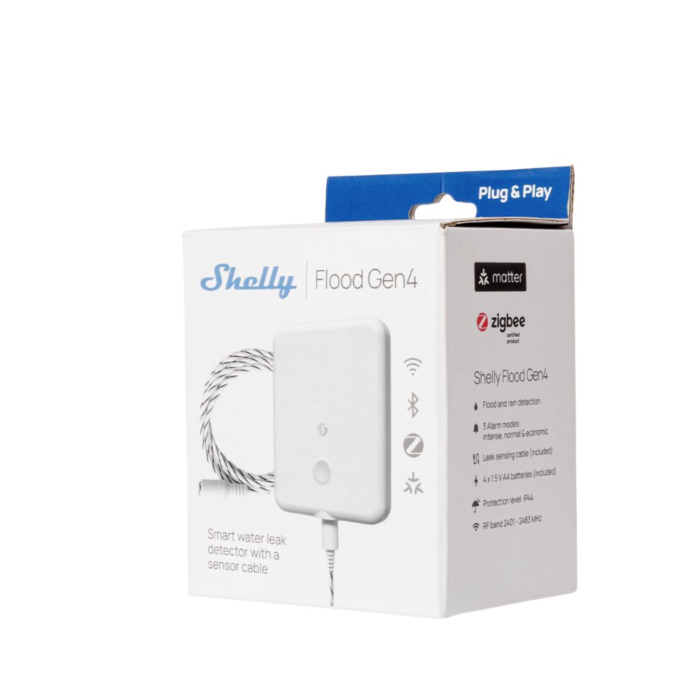 Senzor inteligent de inundatie Shelly Flood Gen4 WiFi, ALL-KIE-FLO-R4