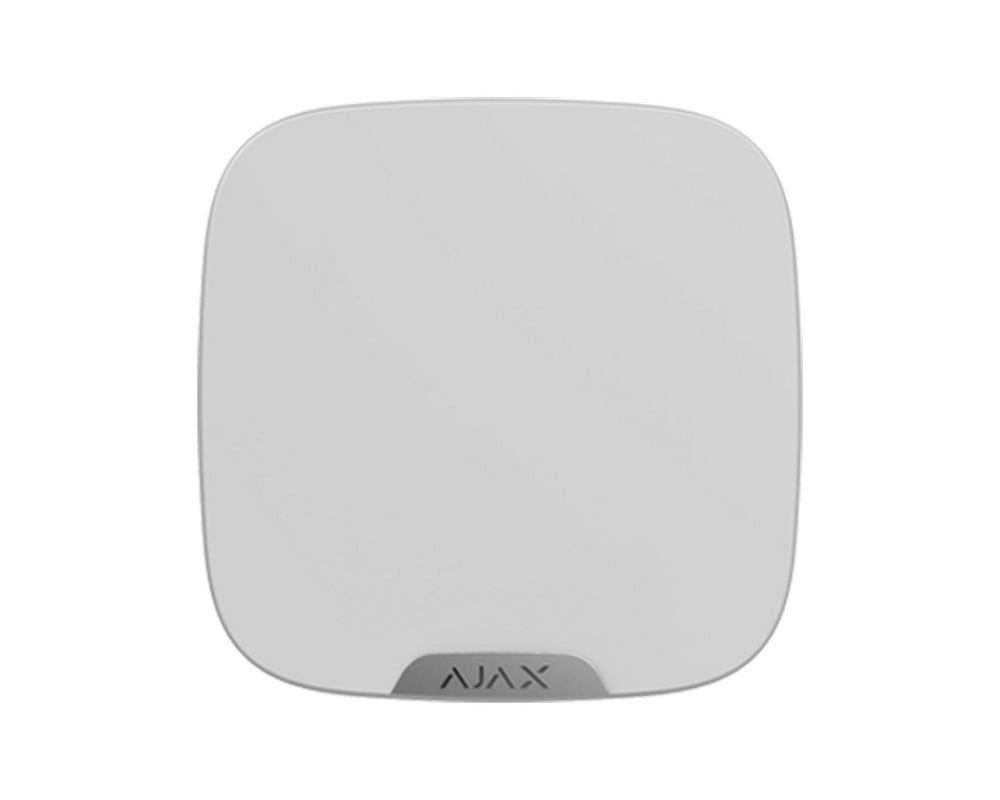 Sirena wireless de exterior cu capac, 868 MHz, LED cu lumina rosie, 113 dB, alba, AJAX, StreetSiren DoubleDeck WH