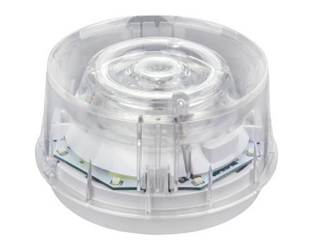 Sirena sisteme de incendiu interior Morley-IAS, EN54-23 clasa O, Stroboscopica, lentila transparenta, izolator - Honeywell WSS-PC-I05