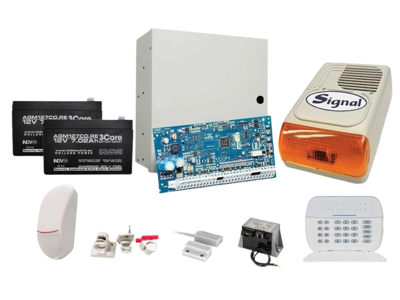 Sistem de alarma cablat DSC LED cu doua elemente de detectie, de exterior Kit NEO2016LED EXT