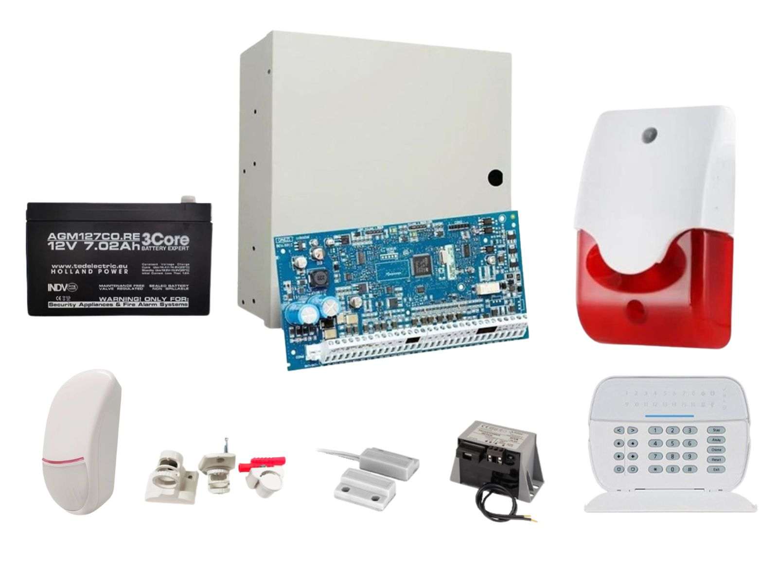 Sistem de alarma cablat DSC LED cu doua elemente de detectie, de interior KIT NEO2016LED INT