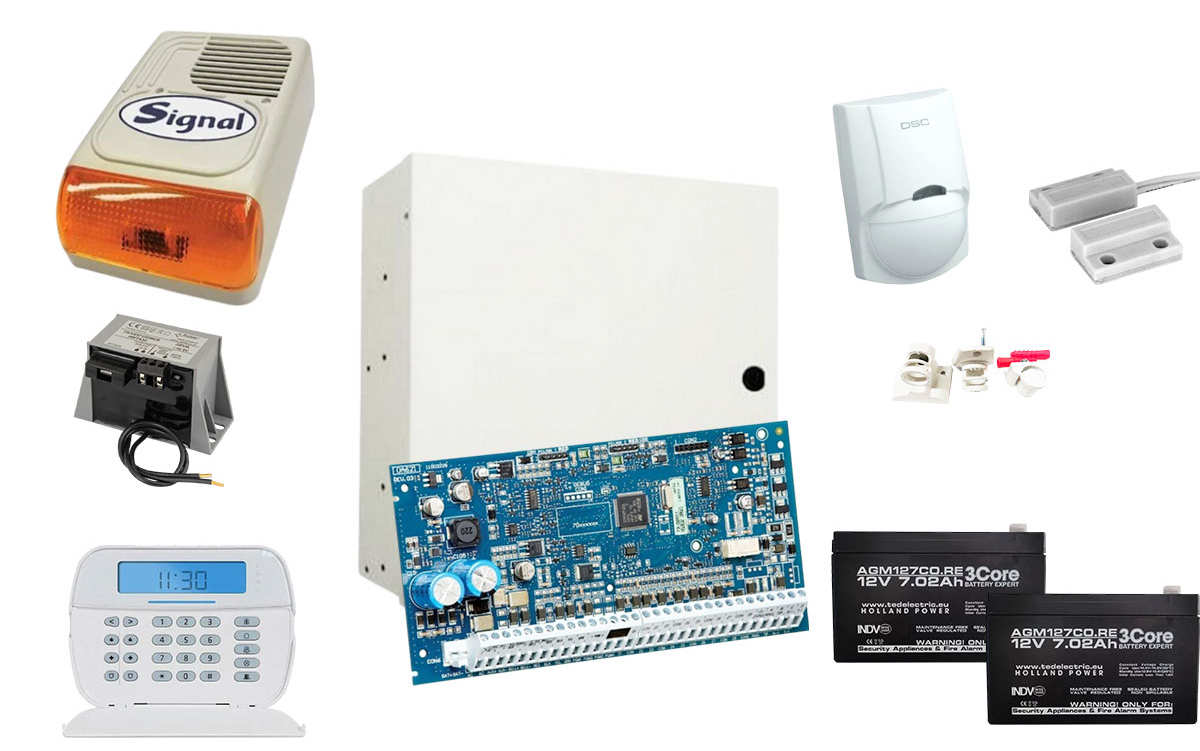 Sistem de alarma cablat DSC ICON cu doua elemente de detectie, de exterior KIT NEO2032ICON EXT