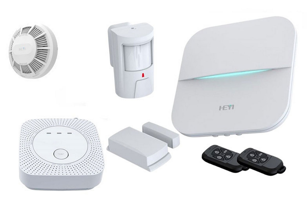 Sistem de alarma wireless Heyi, 4 zone, Android/iOS, PSTN, TCP/IP HY-W21-FG