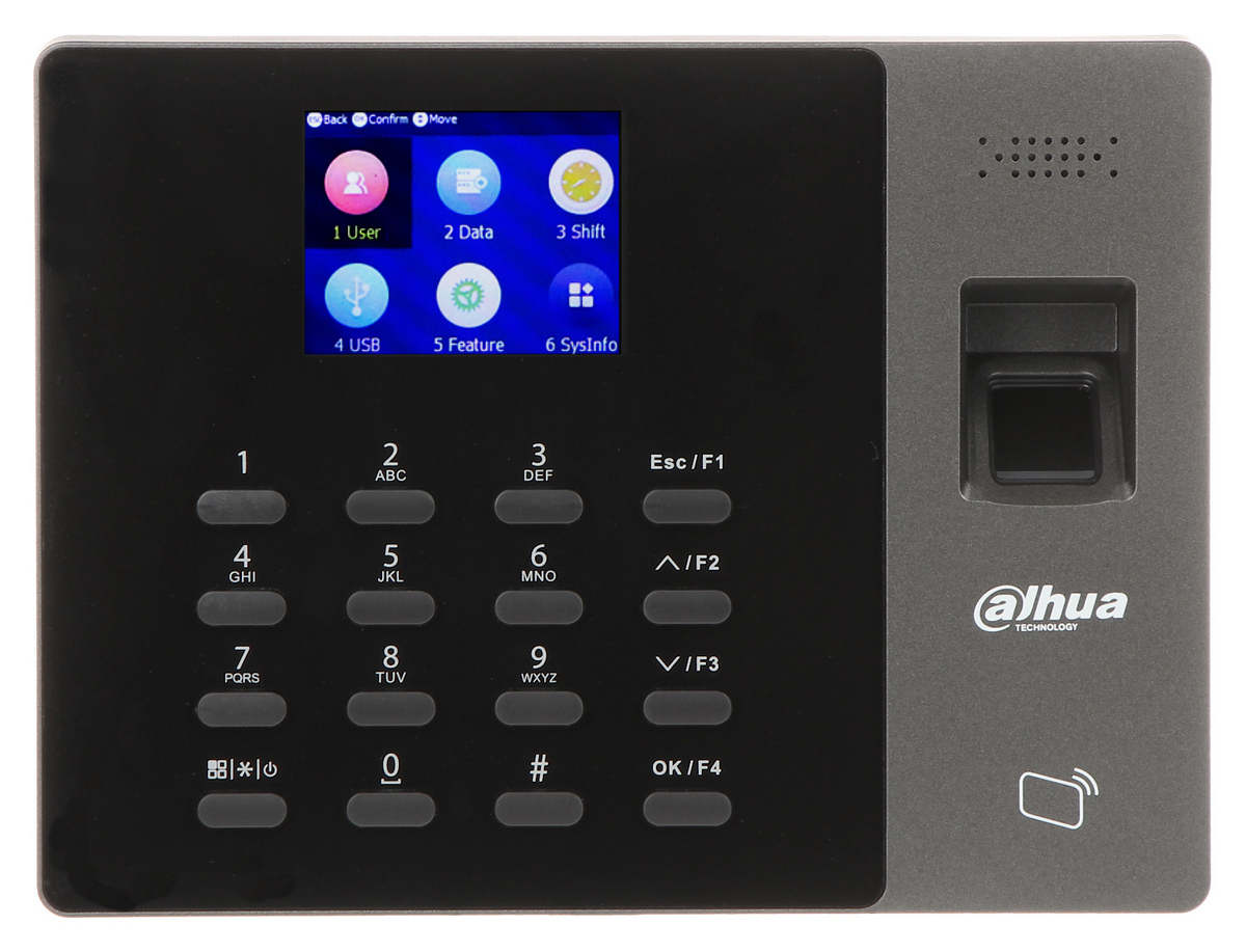 Sistem de control acces si pontaj biometric, Mifare 1000 utilizatori, Dahua ASA1222GL