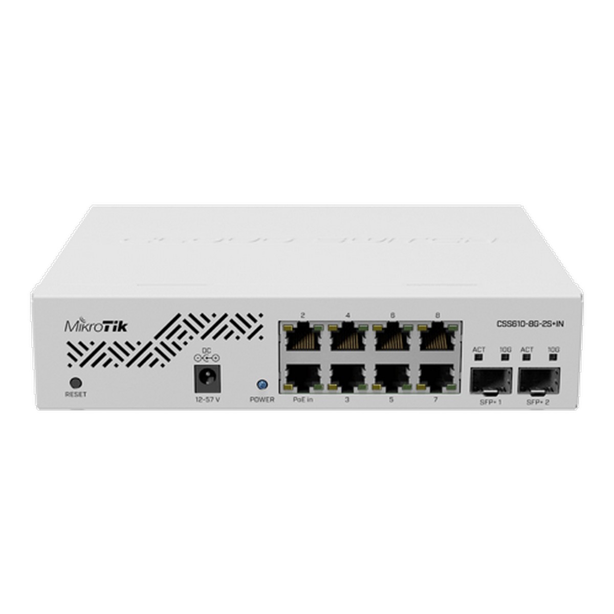 Smart Switch, 8 x Rj45 Gigabit, 2 x SFP+ 10Gbps, Mikrotik CSS610-8G-2S+IN