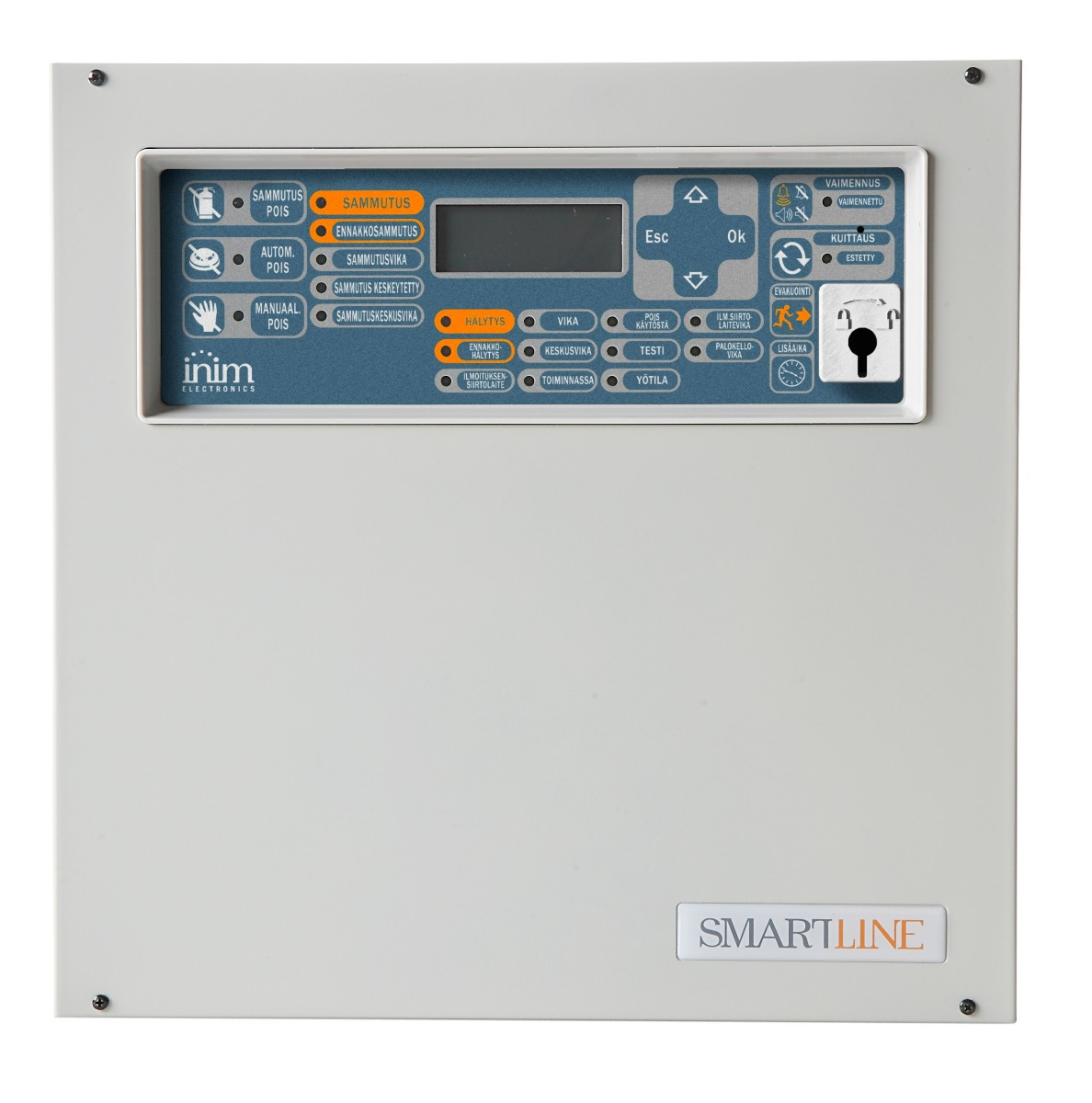 Centrala detectie incendiu conventionala 4 zone extensibila la 20, max 128 detectori, meniu Romana SmartLine020/4